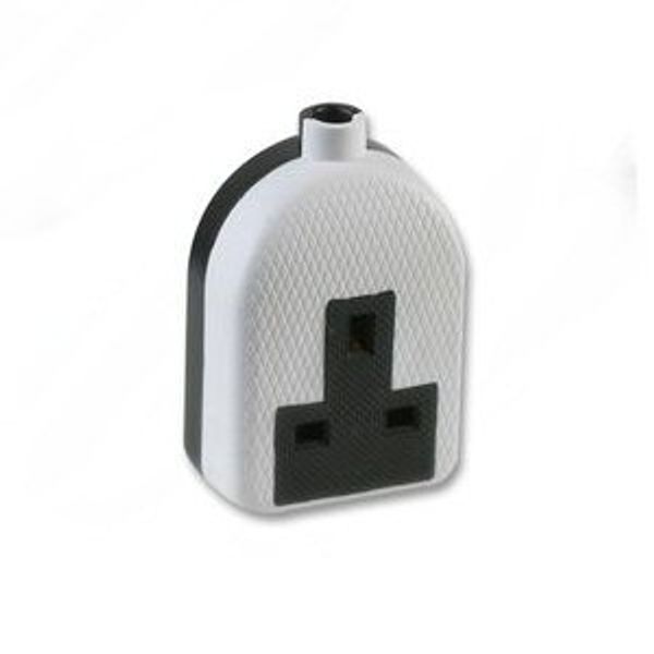 Ex-Pro White 1 Gang (Single) Extension socket without Lead Fitted With UK 13A Plug