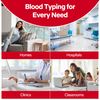 Eldoncard INC Blood Type Test (Complete KIT) - Find Out if You are A, B, O, AB & RH- Results in Minutes - Air Sealed Envelope, Safety Lancet, Micropipette, Cleansing Swab - 1 Pack
