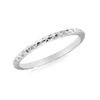 CARISSIMA Women's 9ct White Gold Diamond Cut Slim Band Stack Ring #K