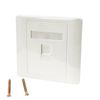 Cat6 Single Port Wall Plate, RJ45 Network Socket, 86x86mm, White