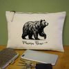 'Mama Bear' Canvas Clutch Bag/Accessory Case (CL00044057)