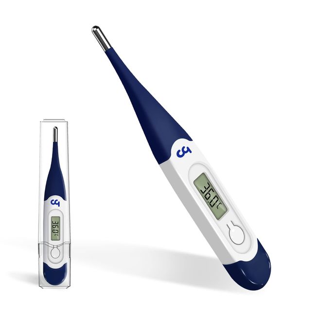Accurate Digital Oral Thermometer for Kid, Baby, and Adult - Rectal and  Underarm Temperature Measurement for Fever Monitoring (Blue)