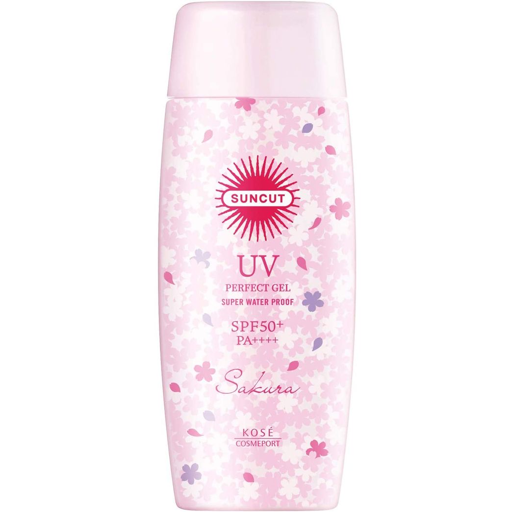 Suncut KOSE Sunscreen Perfect UV Gel SPF 50+ PA++++ Waterproof Cherry Blossom Scent x 100 Gram