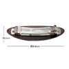 Gachipin® No Slip Barrette, Oval Gloss, Barrette (Brown)
