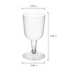 Party Essentials Disposable Hard Plastic Two Pieces Wine Glasses, 20-Count, 7-Ounce, Clear