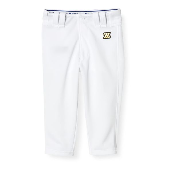 ZETT BU2282CP Boys Baseball Uniform Mecapan Junior Short Fit Pants, White (1100)