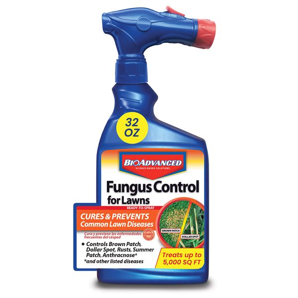 BioAdvanced 701270A Effective Fungicide with Disease Prevention Fungus Control for Lawns, 32-Ounce, Ready-to-Spray