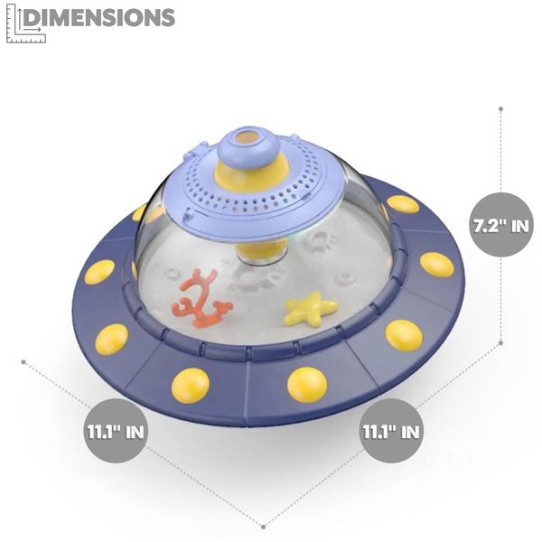 JDS Educational UFO Observation Display - Portable Fishbowl, Insect/Critter Habitat, Terrarium, Enclosure, and Plant Observatory with Magnifying Glass - STEM Toy for Kids