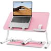 Height & Angle Adjustable Laptop Stand for Bed, Lap Desk Bed Tray Table, Light W