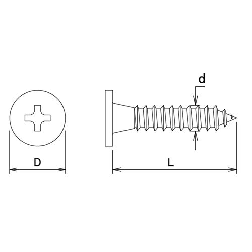 DAIDOHANT Nejikaraa Self-Tapping Screws, Stainless Steel, Low Head Design, Colored Screw Head, For Use on Wooden and Thin Metal Surfaces, For DIY Projects, White