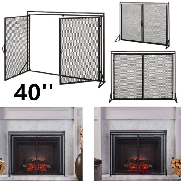 Fireplace Meshs Screen Curtains High Temperature Resistant Home Fireplace Safety