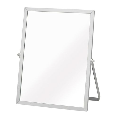 ines NK-247 Aluminum Frame Tabletop Mirror Square (M) SV Silver