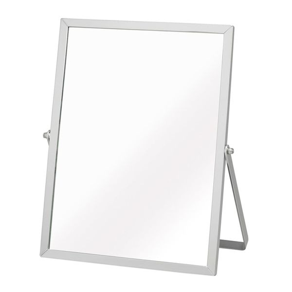 ines NK-247 Aluminum Frame Tabletop Mirror Square (M) SV Silver