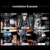 Triple Car Cup Holder Expander Attachable Tray with Adjustable Base and Large Bottles