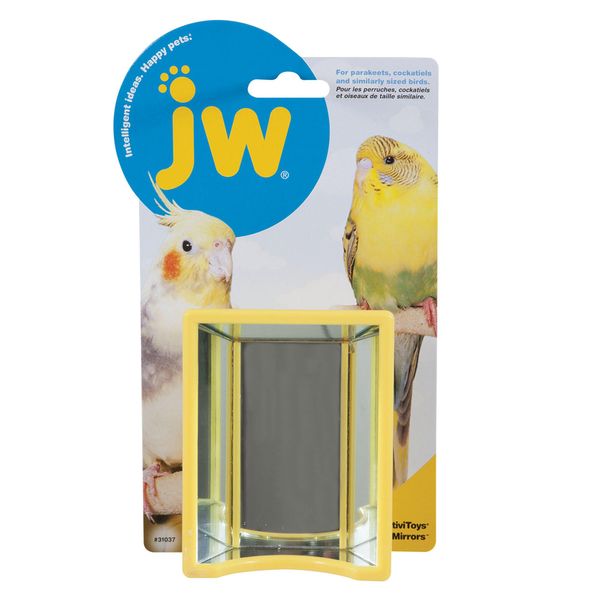 JW Hall Of Mirrors Bird Toy,3.25'' length x 4.25'' width x 1.25'' depth