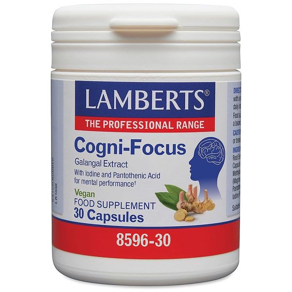 Lamberts Cogni-Focus Capsules – with Bacopa, Ginkgo & Iodine – Brain Function & Mental Performance Support – 30 Capsules