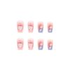Pack of 24 False Nails, White, Cute Small Flowers, Polka Dot Nail