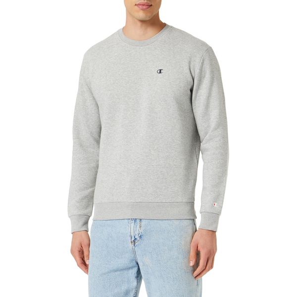 Champion Herren Legacy Basics-Powerblend Fleece Crewneck Sweatshirt, Hellgrau Meliert, L