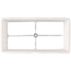 White Pinched Pleat Medium Rectangle Lamp Shade 14" Wide x 7" Deep x 10" High (Spider) Replacement with Harp and Finial - Springcrest
