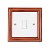 ElekTek Decorative Switch Surround Frame Cover Finger Plate Contemporary Chestnut