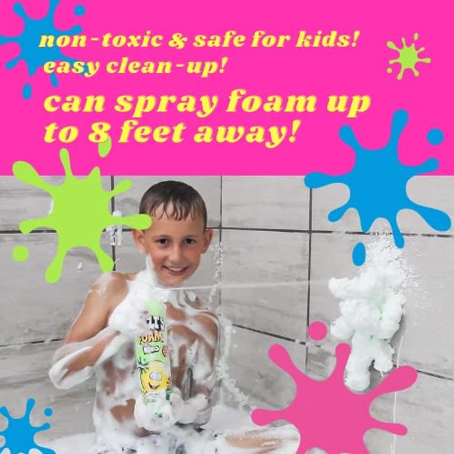 FOZZI'S Bath Soap Foam Aerosol for Kids Groovy Green,Good Clean Fun, (11.04  Fl Oz,Pack of 3)