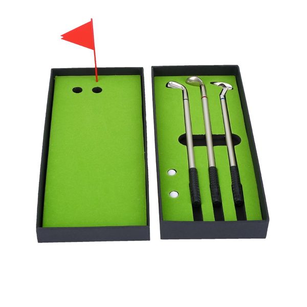 Alomejor Golf Club Pen Mini Desktop Golf Model Club Pens Toys Souvenir Tour Novelty Golf Pen Gift Set