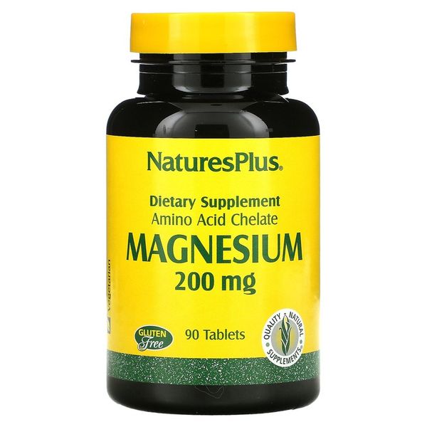 NaturesPlus Magnesium 200 mg 90 Tablets, 90 Tablets