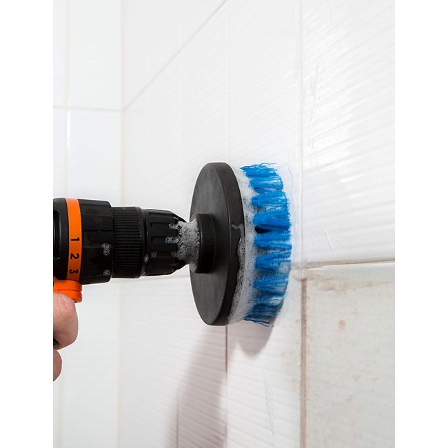 Rotary Drill Cleaning Brush for Tile Grout Shower Tub Sink-3 Piece Kit