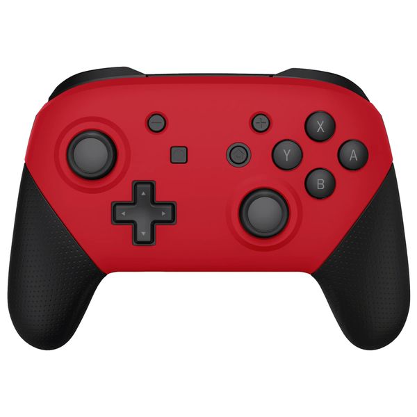 eXtremeRate Passion Red Faceplate and Backplate for Nintendo Switch Pro Controller, Soft Touch DIY Replacement Shell Housing Case for Nintendo Switch Pro - Controller NOT Included