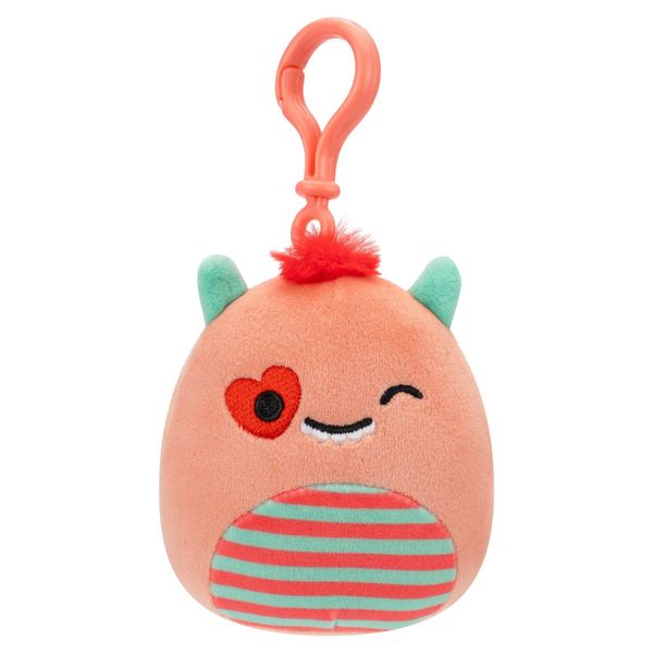 Squishmallows Official Kellytoy 3.5 Inch Clip On Bag Keychain Backpack Clips Collectible Pillow Animal (Willet Monster)