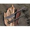 Generisch Mittelalter Messer mit Esspfriem + Scheide; Wikinger; Kelten handgeschmiedet 602EA