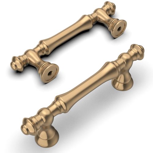 Amerdeco 10 Pack Champagne Bronze Cabinet Pulls 3 Inch(76mm) Hole Center Cabinet Hardware Kitchen Cabinet Handles for Bathroom Drawer Pulls Dresser Pulls ZH0014…
