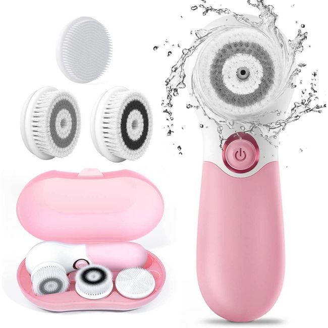 Face Brush Electric Face Cleansing Brush Skin Cleansing Face Scrubber with 3 ...