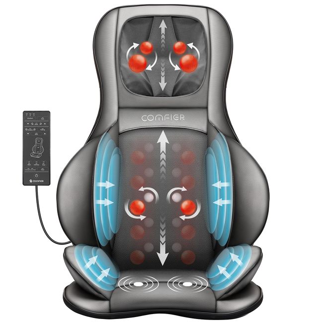 Portable Heated Back Massage Seat Cushion