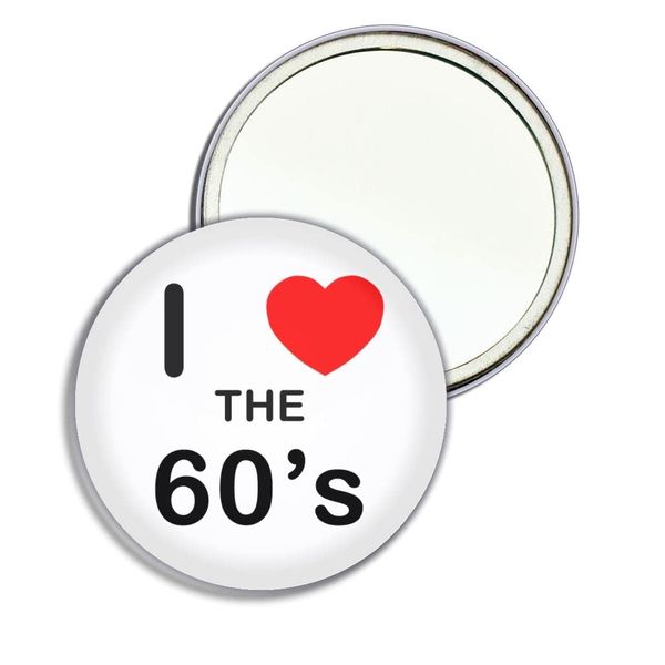 I Love The 60's - 77mm Round Compact Mirror