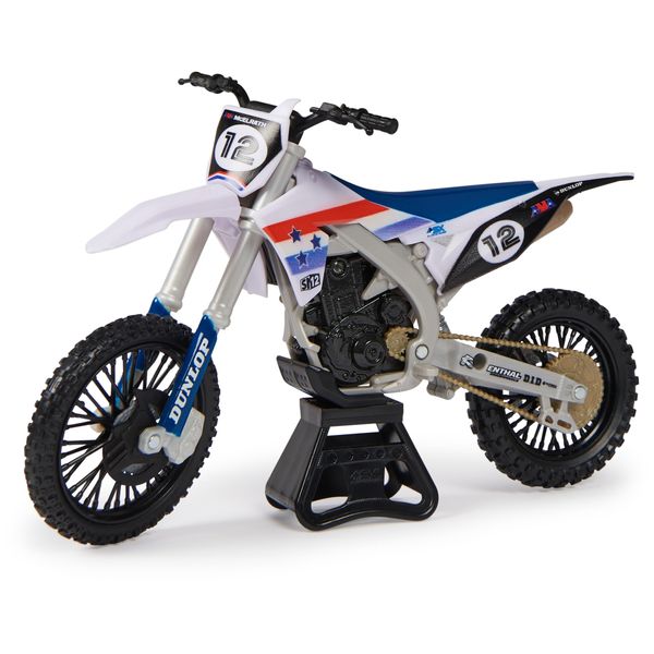 Supercross, Authentic Shane Mcelrath 1:10 Scale Collector Die-Cast Toy Motorcycle Replica with Race Stand, for Collectors and Kids Age 5 and Up