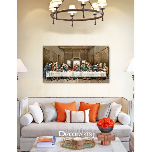 DECORARTS -The Last Supper, Leonardo da Vinci Classic Art Reproductions. Giclee Canvas Prints Wall Art for Home Decor 32x18x1.5