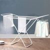 Laundry Drying Rack with Gullwings White Metal Air Dry Folding Stand