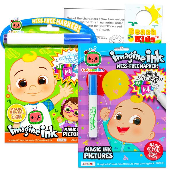 Cocomelon Mess-Free Coloring Book Set - Bundle with 2 Cocomelon Imagine ...