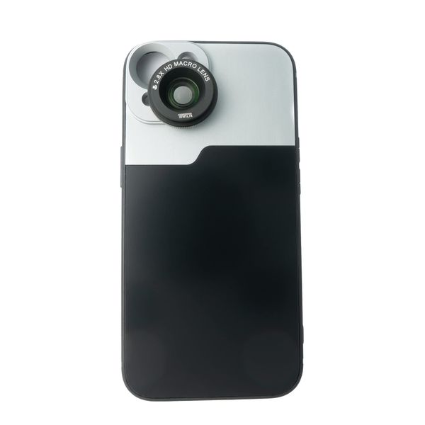 SYSTEM-S Macro Lens 2.8X HD Filter with Case in Black for iPhone 13