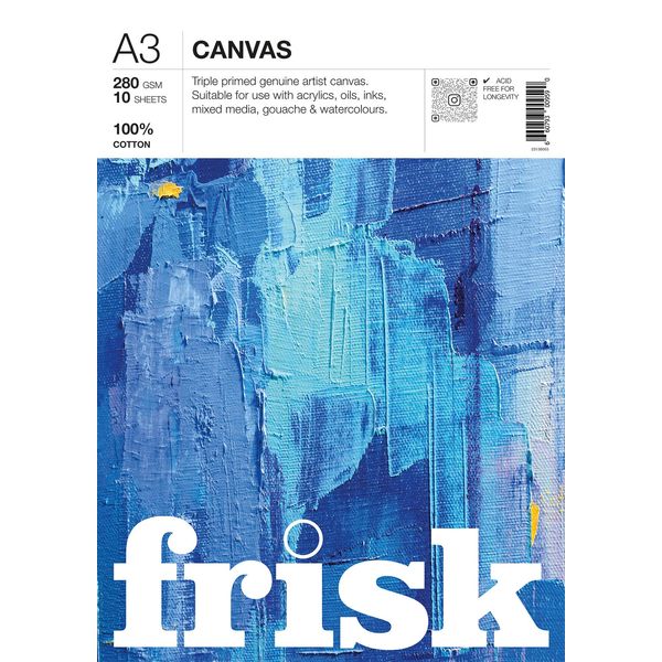 Frisk Canvas Pad 280gsm 10sheets A3 White 23138003