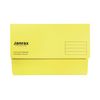 Pack of 50 Yellow Card Premium Foolscap Document Wallets