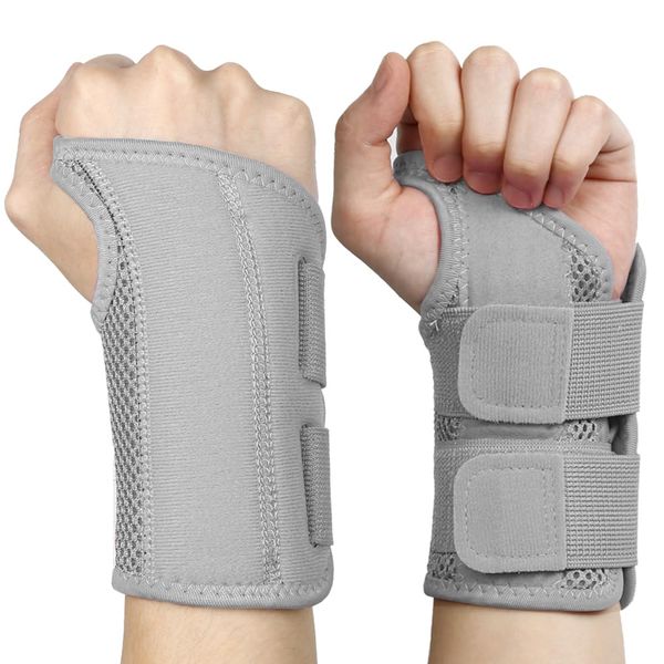 NuVigor Wrist Splints for Carpal Tunnel,Right Left Hand Support with Adjustable Straps for Men Women,Breathable Day Night Wrist Brace for Carpal Tunnel,Pain Relief