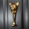 Polished Brass Cat Head Door Knocker