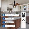20IN Socket Fan Light with Remote Screw in Ceiling Fan in Light E26 bulb Black