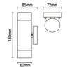 Zink ZN-41102-BRNZ BRAC Double Spot Light, IP54, Bronze