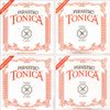 Pirastro Tonica 1/2-3/4 Size Violin String Set, Medium Gauge with Ball End E, Premium Fine Flexible Synthetic Nylon Core Strings Replacement Accessories for Professional and Student