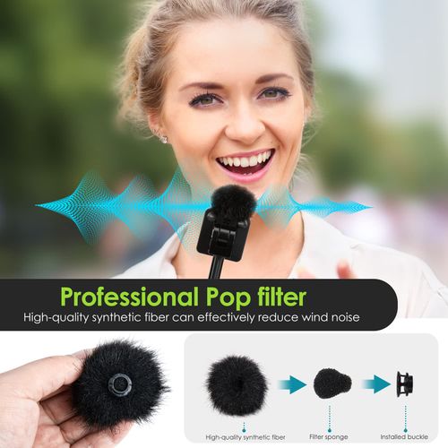 YOUSHARES 2PCS Wind Muff for Rode Wireless Go 2 Dual Channel Wireless System, Pop Filter Designed for Rode Wireless Go II - Rode Go 2 Mic Accessories