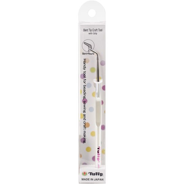 Tulip Needle Company Bent Tip Craft Tool with Cushion Grip, White