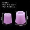 Povihome Toe Protectors, Toe Sleeves Silicone Small Gel Corn Protectors for Runners,Blisters,Shoes,Heels,Sandal Purple Pinky Toe Pain Relief 5 Pairs